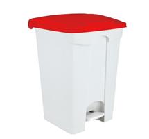 PATTUMIERA 45LT CONTITOP PLASTICA BIANCA C/COP.ROSSO +PEDALE