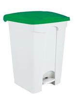 PATTUMIERA 45LT CONTITOP PLASTICA BIANCA C/COP.VERDE +PEDALE