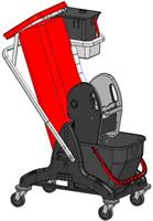 CARRELLO C/SECCHIO 15LT+STRIZ+SUPP.E SACCO +VASCH.E SECCHIO