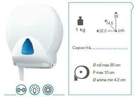 DISTRIBUTORE CARTA IGIENICA DIAM30 BIANCO/BIANCO INTRO