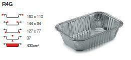 VASCHETTA RETT.ALLUMINIO R4G 1PRZ DIM.160X110H37MM CF=100PZ