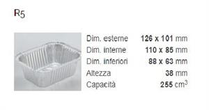 VASCHETTA ALLUMINIO R5S 1/2PZCF=100PZ 10X12CM