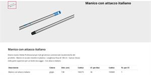 MANICO ALLUMINIO 140CM CON ATTACCO A VITE