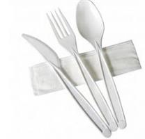 TRIS POSATE BIO-PLA P3 BIANCO+TOV CT=500PZ