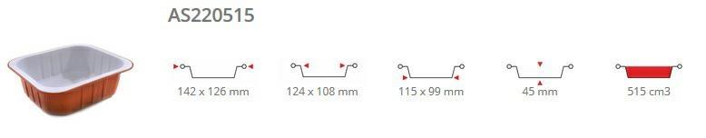 **VASCHETTA RETT.LACCATA BIANCA 1PRZ DIM142X126H45MM CF=50PZ