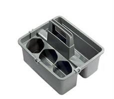 CESTINO/CASSETTA PORTAOGGETTI C/FERMA FLACONI X CARRELLO