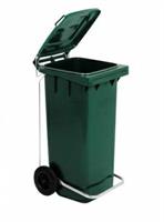 PATTUMIERA GIALLO 240LT C/COPERCHIO PEDALE E RUOTE