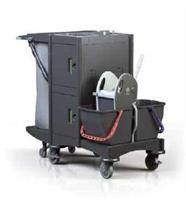 CARRELLO BRIX SCHOOL BLACK C/STRIZ+SECCHI 15LT+REGGISACCO