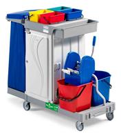 CARRELLO SERVIZI MOD.ALPHA 6102 C/PORTASACCO PIEG.+COP.