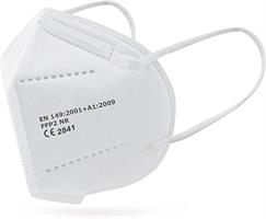 MASCHERINA FILTRANTE FFP2 MONOUSO BIANCA CF=25PZ