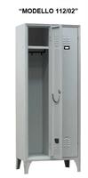 ARMADIETTO SPOGLIATOIO SLIM 2 POSTI 50X70X180 GRIGIO RAL7035