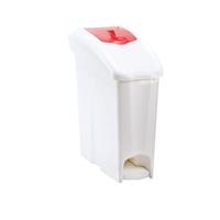 CONTENITORE PER SACCHETTI IGIENICI C/PEDALE BIANCO E ROSSO