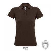 POLO DONNA SLIM MANICA CORTA MOD.PRIME COLORE CIOCCOLATO