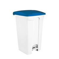 PATTUMIERA 90LT CONTITOP PLASTICA BIANCA C/COP.BLU +PEDALE