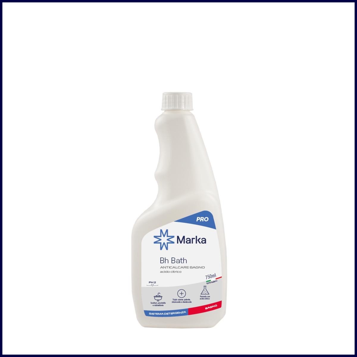 ANTICALCARE BAGNO BH BATH ACIDO CITRICO 750ML - DETERGENZA - Mundo srl