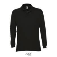 POLO UOMO MANICA LUNGA MOD.STAR COL.NERO