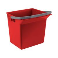 SECCHIO PLASTICA 6LT C/MANICO COLORE ROSSO