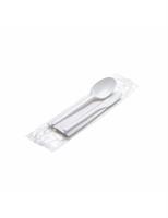 BIS COLTELLO+CUCCHIAIO+TOV RIUTILIZZABILE L3 BIANCO CT=500PZ
