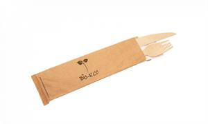 BIS FORCHETTA+COLTELLO+TOV IN LEGNO 16CM IMB. CF=50PZ