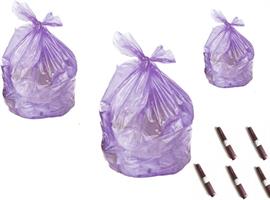 BUSTE ROTOLI NU 55X65 VIOLA 135GR HDPE PROF.LAVANDA RT=15PZ