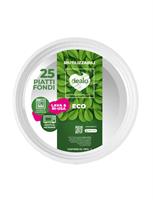 PIATTI FONDI 25GR D.22 BIANCHI RIUTILIZZABILI CF=25PZ