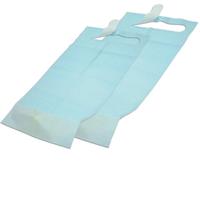 BAVAGLIO MONOUSO C/TASCA 37X66CM CELESTE CF=50PZ