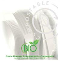COLTELLO 165MM BIO-PLA COMPACT BIANCO 3,8GR CF=50PZ