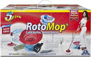 SISTEMA PULIZIA ROTOMOP 5.0 SECCHIO A PEDALE+MOP+ASTA