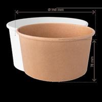 INSALATIERA 1000ML CARTONE KRAFT AVANA D.16,5CM CF=50PZ