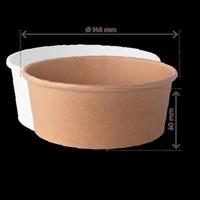 INSALATIERA 750ML CARTONE KRAFT AVANA D.15CM CF=50PZ