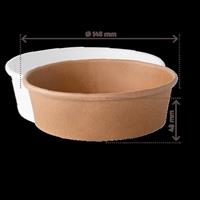 INSALATIERA 500ML CARTONE KRAFT AVANA D.15CM CF=50PZ